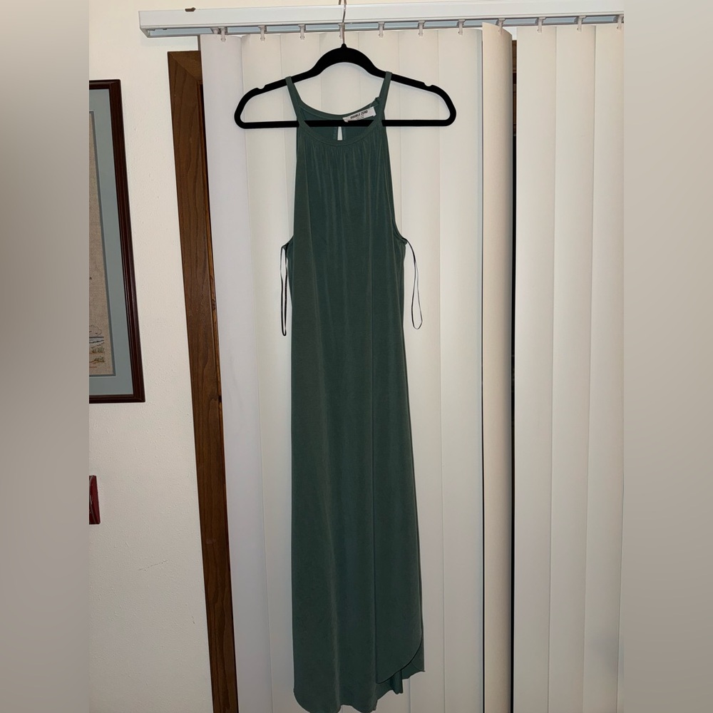 Double Zero Forest Green Halter Maxi Dress